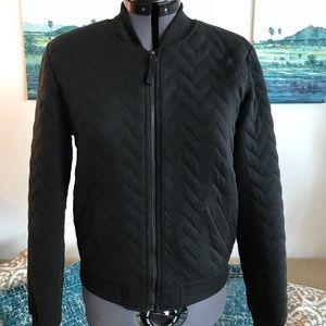 NWOT MAX STUDIO Quilted Cotton Bomber Jacket XS S